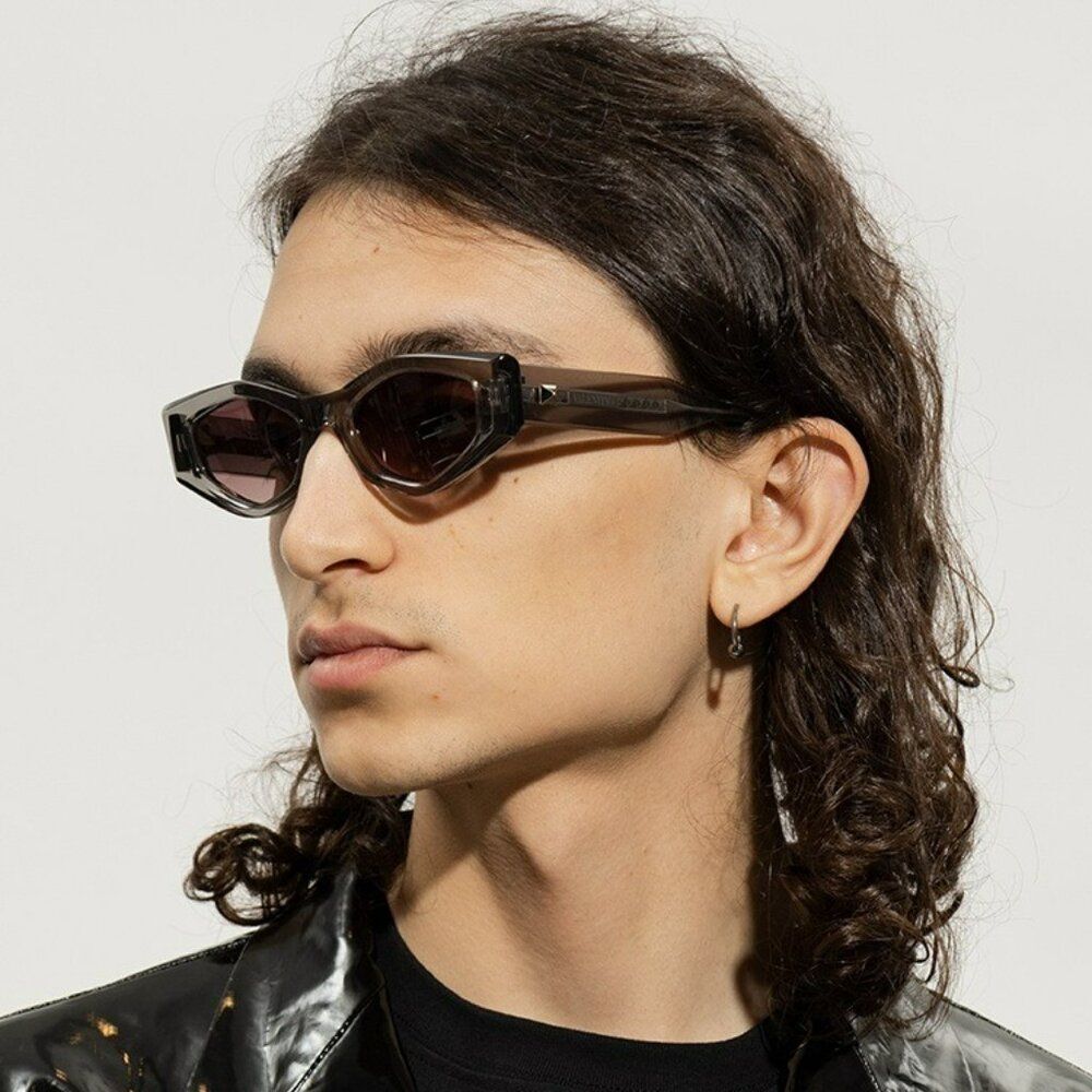 Valentino Men Sunglasses Translucent Grey Rose Irregular V - Tre Vls-101c-51